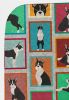 Lots of Boston Terrier Quilted Blanket 50x60 Artwork Pattern Quilted Throw Blanket for Bed, Couch, Sofa, Soft and Lightweight