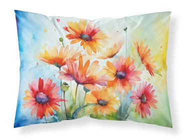 Gerbera Daisies in Watercolor Standard Pillowcase Lightweight Super Soft Easy Care Decorative Artwork Pillowcase, Standard (Default: Default)