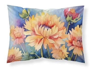 Chrysanthemums in Watercolor Standard Pillowcase Lightweight Super Soft Easy Care Decorative Artwork Pillowcase, Standard (Default: Default)