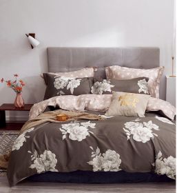 Marrisa Brown Floral 100% Cotton Comforter Set (size: King)